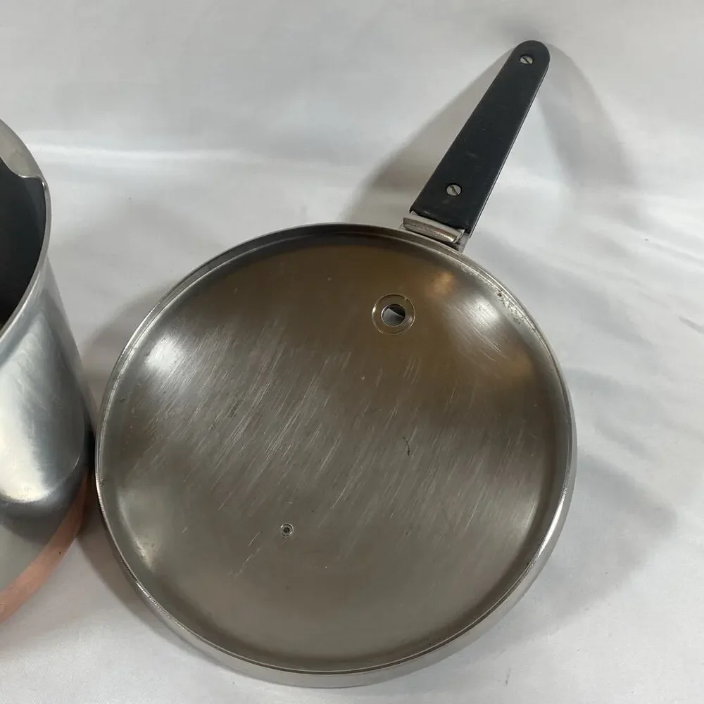 Revere Ware 4qt Copper Bottom Pressure Cooker Double Ring Stainless Steel